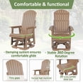 thumbnail image 3 of Mosbrisa HIPS Swivel Patio Glider, Poly Lumber All-Weather Resistant Outdoor Chair, Brown, 3 of 5