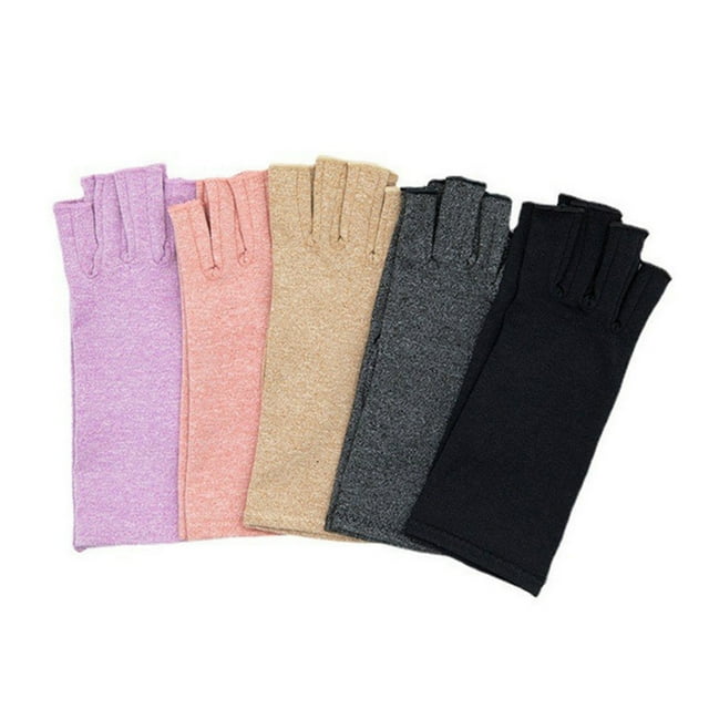 Baohd Gants de Compression pour Arthrite avec Grand Application pour Soulagement de la Douleur Gants de Compression Sans Doigts Violet m