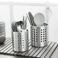 thumbnail image 4 of MOPOOR Silverware Drying Basket, Kitchen Sink Utensil Holder Replacement,Thin Dish Drying Rack Countertop Organizer Stainless Steel 304 Flatware Cutlery Caddy Hold for Dish Drainer, 4 of 4