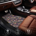 thumbnail image 4 of Xecao Mushrooms Snails Butterflies Print Car Foot Mat Set of 4 Pieces Neoprene All-Weather Dust-Proof Stain-resistantCar Interior Decorative mats Non-Slip Mats, 4 of 6