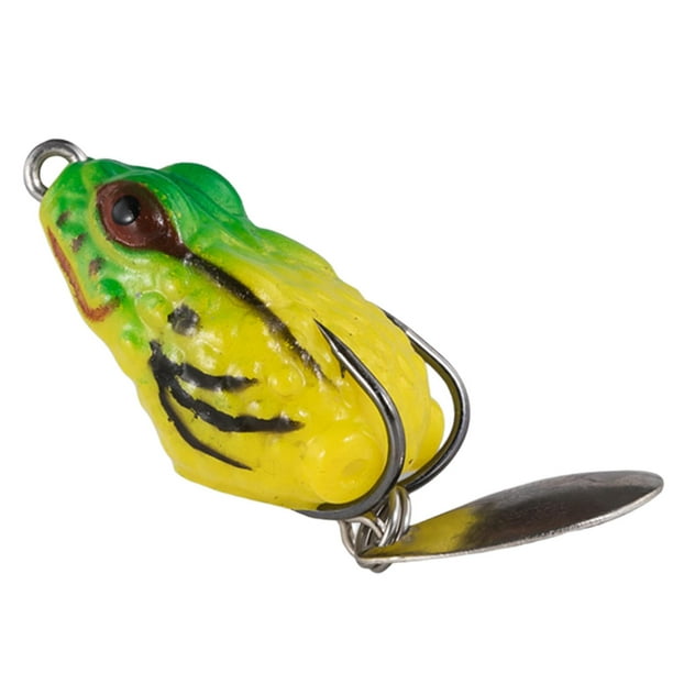 Fishing Crankbait Lure, Topwater Lure, Silicone Bass Fishing Bait Realistic  Frog Lure, Float on Water Lure for Freshwater, River, Saltwater Style G