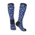 thumbnail image 5 of Lsque Plants And Flamingos Printed Crew Socks Men's Women's LightWeight Thin Casual Calf Socks ,Knee High Socks,Cotton Socks, 5 of 9