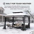 thumbnail image 6 of SUNJOY 10x12 Heavy-Duty Hardtop Gazebo with Mosquito Netting & Wood-Look Beams, 6 of 11
