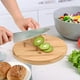 thumbnail image 5 of Ensaladera de fibra de bambú con juego de servidores Tazones grandes para mezclar de 9,8 pulgadas Ensalada de bambú macizo Ensaladera de madera con tapa de bambú Cuchara para frutas, ensaladas y, 5 of 8