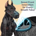 thumbnail image 2 of SUTENGDA Dog Muzzle for Large Medium Small Dogs  Mesh Muzzle for Dog to Prevent Biting Chewing Licking Eating  Soft Dog Muzzle with Front Opening Design for Drinking Panting (Black  L), 2 of 8