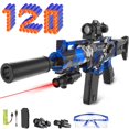 thumbnail image 1 of Pistola de espuma automática de juguete con mira telescópica, lanzador de dardos eléctrico con 120 dardos de espuma para pistolas, gafas protectoras, tecnología Air Pocket, juego de tiro al aire libre, 1 of 9