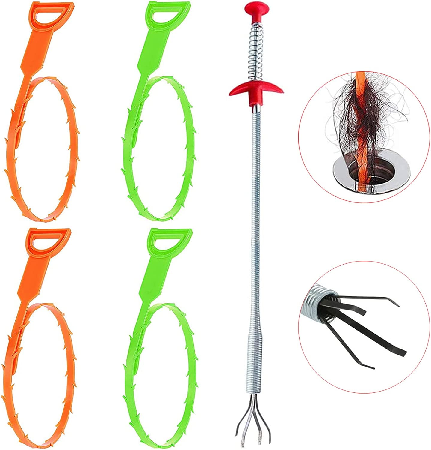 Snake Drain Clog Remover, Goodbey to Clogged Drains with Powerful Drain