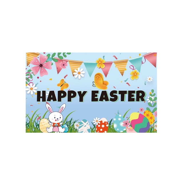 zhangmingg Easter Holiday Photography Banner for Spring Party Scene Decoration Indoor Outdoor Use