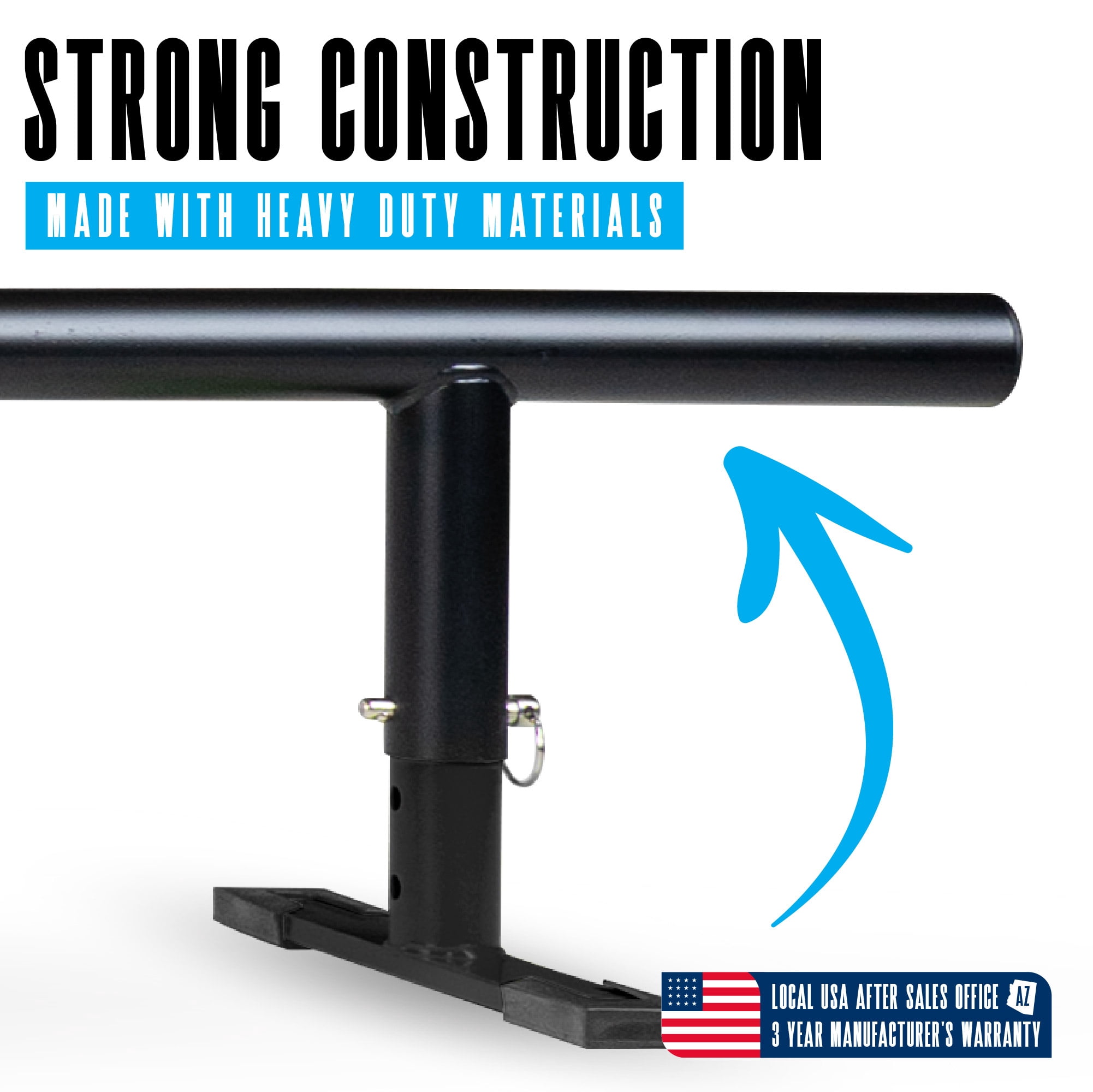 Madd Gear Grind Rail - 99" Long - 3-Step Adjustable Height - Extra Stability Practice Skate Rail