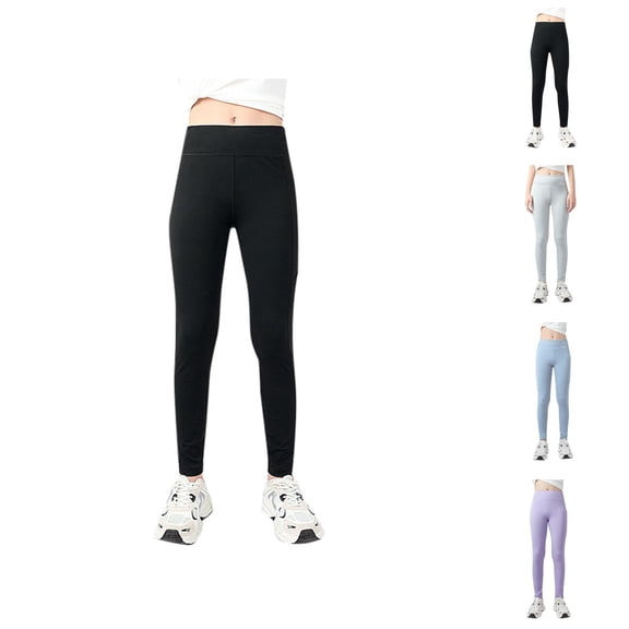 Pants for Girls Back To School Clothes for Girls Girls Athletic Leggings for Kids - Dance Running Yoga Pants - Workout Active Dance Tights with Pockets for Girls