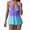 Purple, variant on Swimsuits for Women Two Piece Bathing Suits Floral Print Tank Tops with Boyshorts Tummy Control Swimming Suits