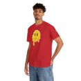 thumbnail image 6 of Dripping funny smiley emoji graphic t shirt Unisex Heavy Cotton Tee, 6 of 8