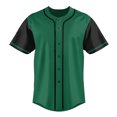 thumbnail image 3 of Green Baseball Jersey Shirt for Men Short Sleeve Hip Hop Hipster Active Team Sports Uniforms, 3 of 5
