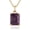 Purple, variant on Artificial Crystal Necklace for Women,14k Gold Plated Brass Diamond Cutting Technology Necklace Simulated Diamond Bridesmaid Jewelry for Women