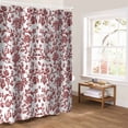 thumbnail image 5 of Red Boho Flower Bathroom Curtain 72 Inch Shower Curtain with Hooks, Vintage Paisley Farmhouse Pattern Waterproof Polyester Bath Curtain Washable Bathtub Curtain 72''x 72'', 5 of 6