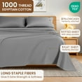 thumbnail image 4 of Baauye 100% Cotton Sheet Set, 1000 Thread Count Durable 4-Piece Bed Sheets with 16" Deep Pocket, Queen, Gray, 4 of 8