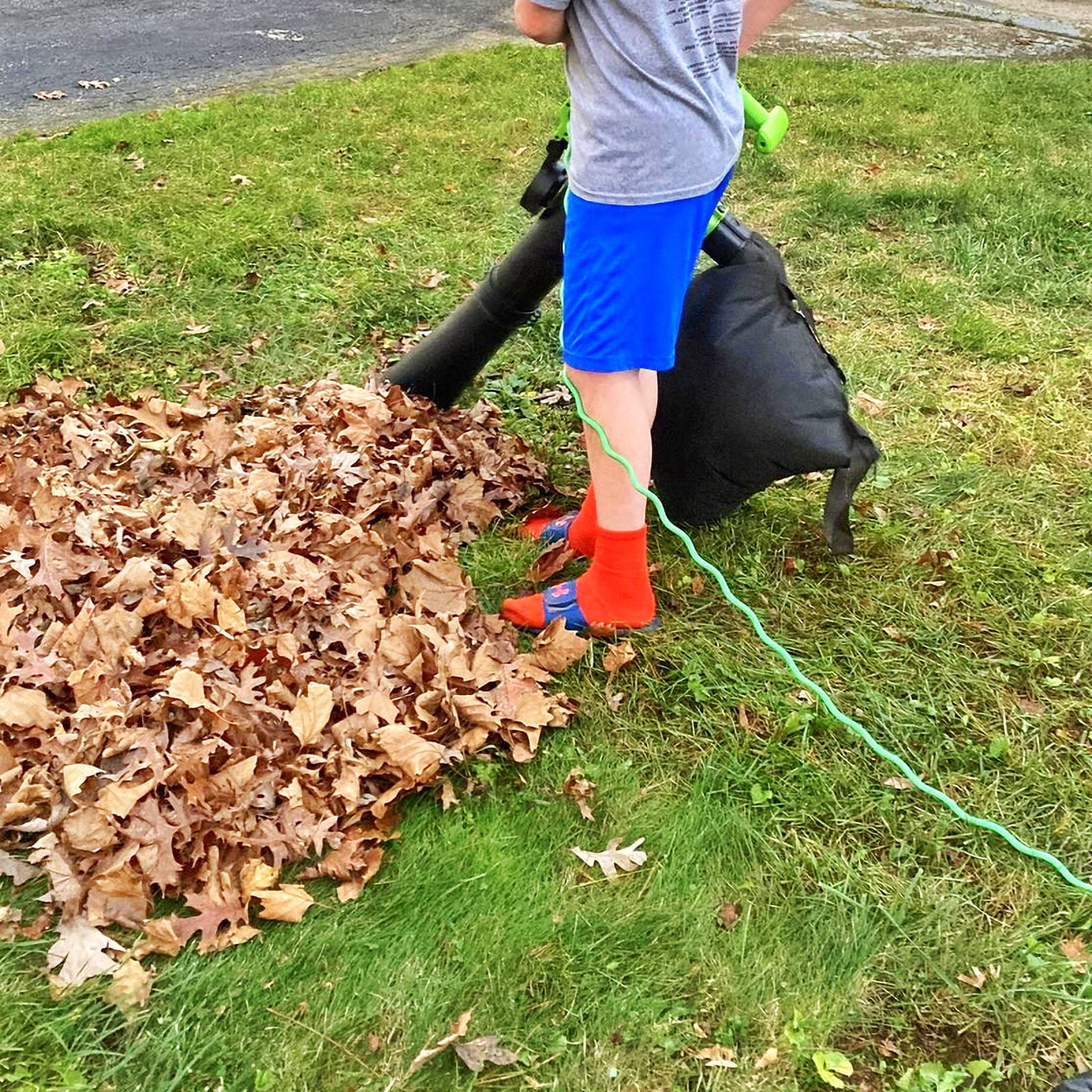 Leaf Blower 3-in-1 Electric Lightweight Corded Vacuum Mulcher 230MPH/12 Amp/2 Speed Blower_Green