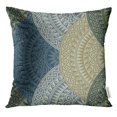 thumbnail image 1 of EREHome Key Traditional Vintage Dark Fan Shaped Ornate with Greek Patterns Meander Abstract Pillow Case 18x18 Inches Pillowcase, 1 of 1