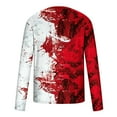 thumbnail image 5 of IROINNID Mens Long Sleeve T Shirts Graphic Print Leisure Round Neck Pullover 3D Printed T-Shirt Blouse Tops Deals,Red, 5 of 5