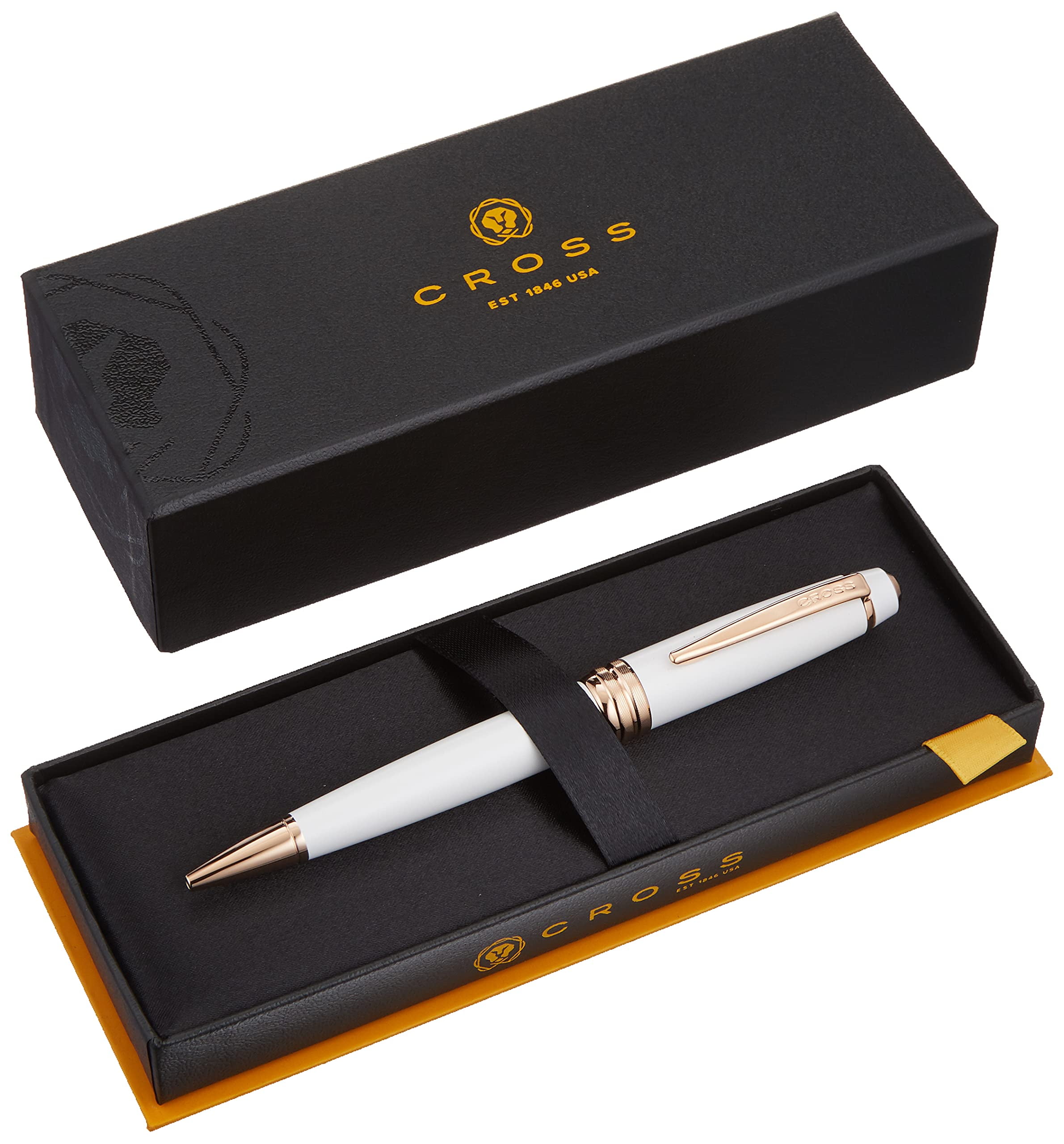 Cross Bailey™ White Lacquer with Rose Gold Appointments Ballpoint Pen