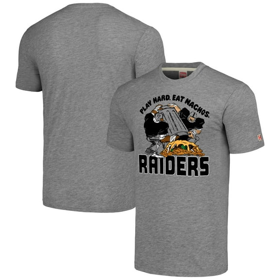 Unisex Homage Gray Las Vegas Raiders NFL x Guy Fieri-s Flavortown Tri-Blend T-Shirt
