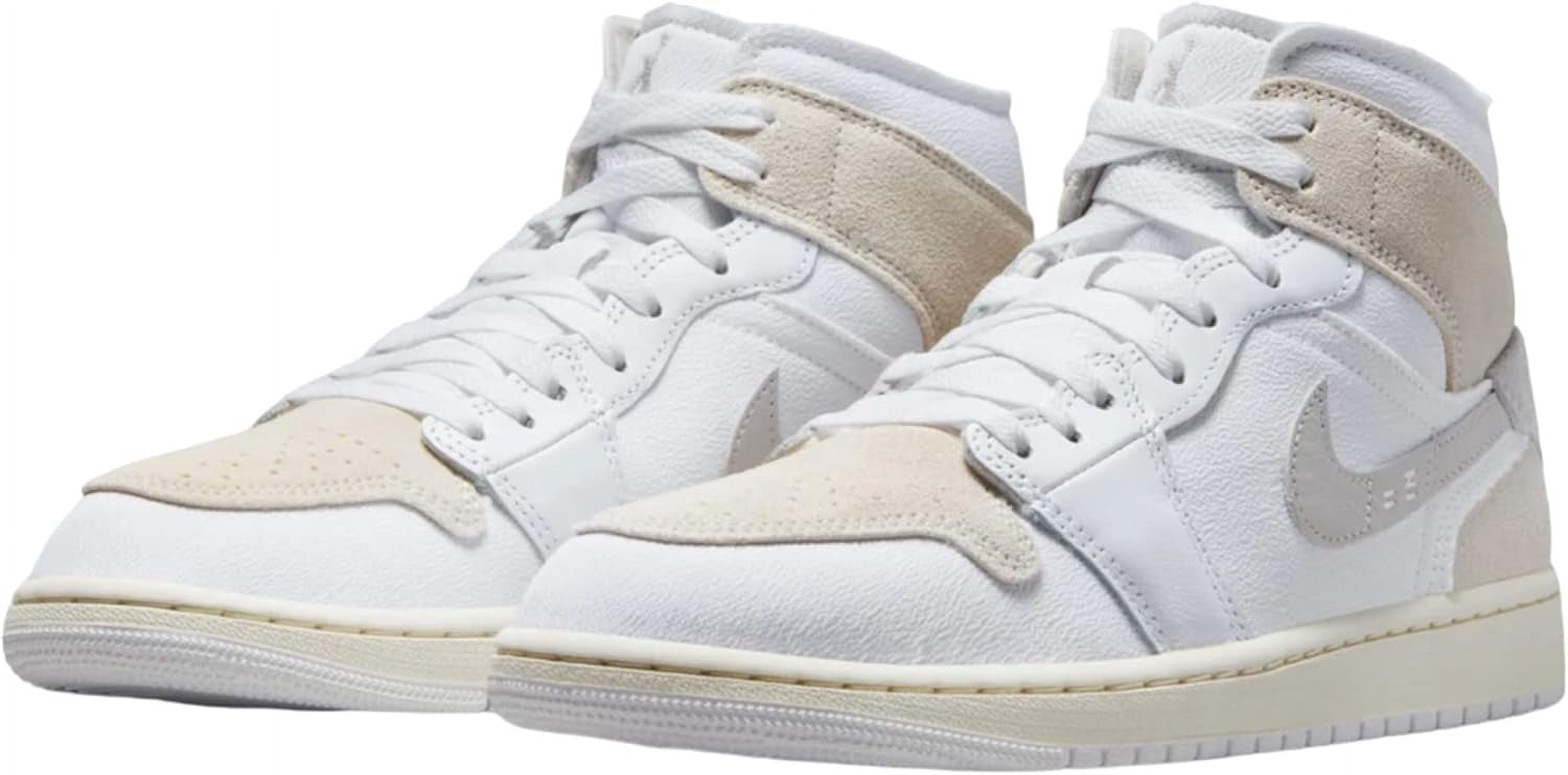Jordan 1 Mid SE Craft White Tech Grey Basketball Shoes DM9652-120 Men\'s Sz 11 Nike Air Jordan 1 Mid SE Craft Inside Out White Sail Tech  main image 3