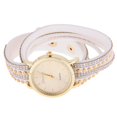 thumbnail image 4 of Las cuero de que envuelven el reloj del el rhinestone blanco Sunnimix Reloj de mujer, 4 of 8
