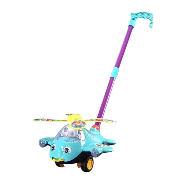 Juguete para caminar con equilibrio y diseño de carrito que fomenta la motricidad fina en niños pequeños. Azul