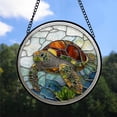 thumbnail image 2 of Festive Christmas Gift - Turtle sea Christmas Stained Glass Hanging Ornament - Snowflake-Inspired Holiday Tree Decoration, Gift for Family & Friends, 2025 Edition, 2 of 3