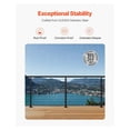 thumbnail image 3 of Cable Railing Post 36 Inch, Stainless Steel Deck Railing Posts with Pre-Drilled Holes, Horizontal Cable Railing Kit, Black Stair Railing Post for Decks & Balconies, 3 of 7