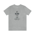 thumbnail image 2 of My Blood Type Is Coffee Unisex Jersey Short Sleeve Tee, 2 of 10