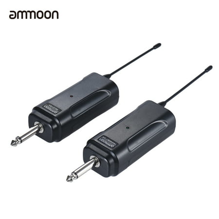 ammoon Portable Wireless Audio Transmitter Receiver System for Electric Guitar Bass Electric Violin Musical (Best Wireless Guitar System Under 100)