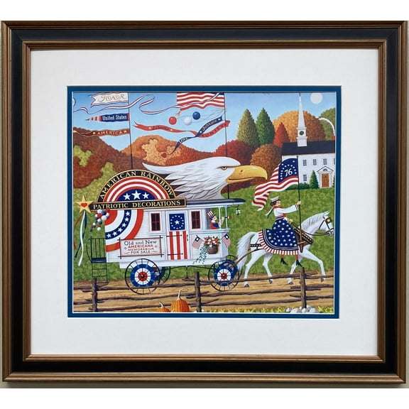 Charles Wysocki "So Proudly We Hail" New CUSTOM FRAMED Art Americana Generic
