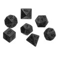 thumbnail image 3 of ruzhgo 7 Pieces Polyhedral Dices Set Black for Role Play Drinking Props Board Game, 3 of 9
