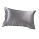 thumbnail image 5 of 2 fundas de almohada de satén de seda transpirables y sedosas para cama tamaño queen. Plata, 5 of 9