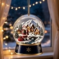 thumbnail image 4 of Christmas Snow Globe Ornament Church Scene Hanging Tree Pendant Decor, 4 of 6