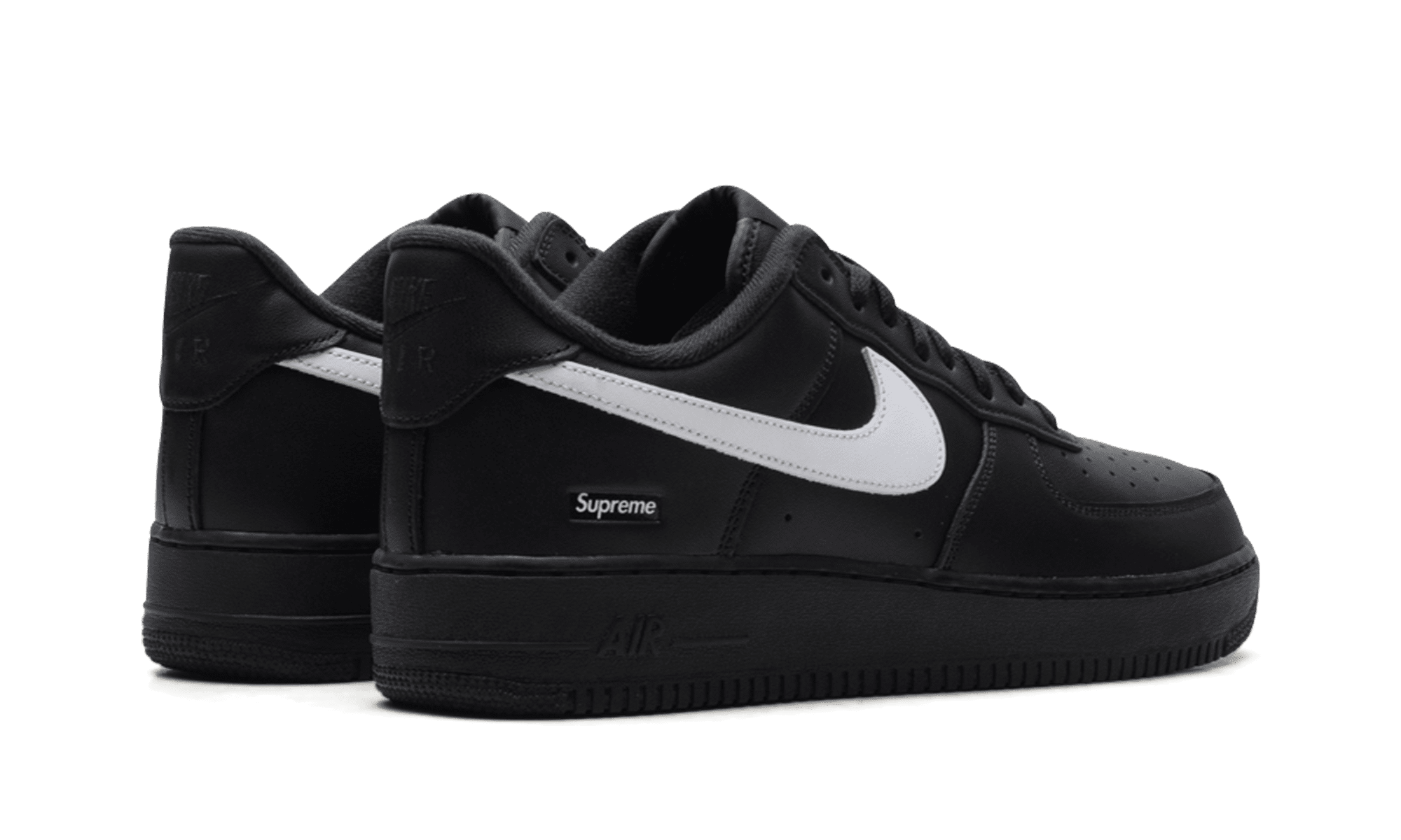 NIKE MENS Air Force 1 Low "Supreme - Mini Box Logo Black / White" CU9225 002 CU9225 002 from Stadium Goods