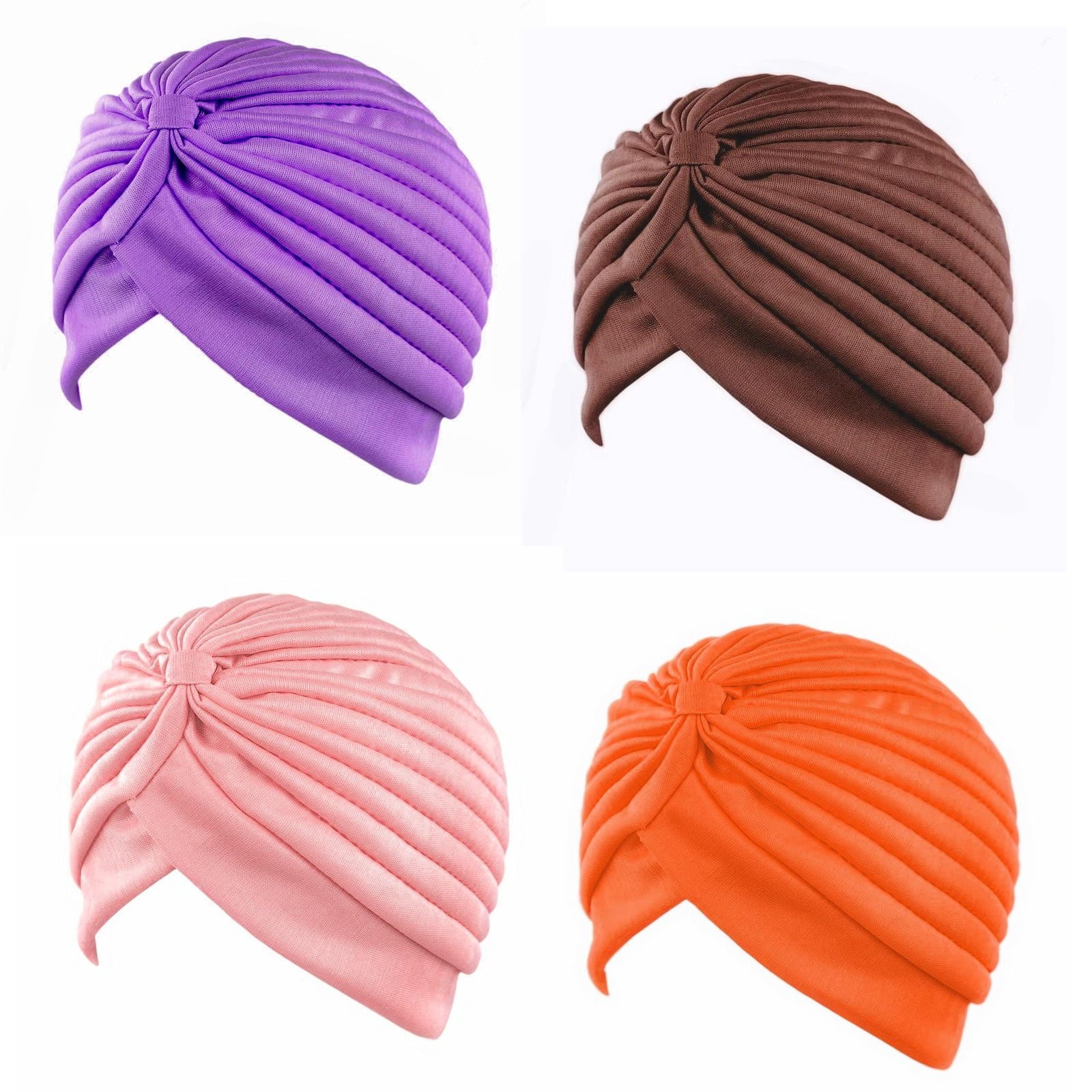 22PCS Stretch Turbans Chemo Head Wrap for Women Man Cancer Head Beanie Twisted Turban Cap Cover Hats