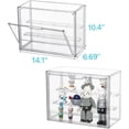 thumbnail image 3 of Acrylic Display Case,3 Layer Adjustable Figure Display Case,Acrylic Display Case for Collectibles,Clear Acrylic Display Case Stackable Display Box Showcase with Door for Action Figures(White), 3 of 3