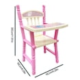 thumbnail image 2 of pitrice Pink High Chair For Babies Wide Application Easy And Safe To Durable Structure Plastic Dinner Chair Baby Dolls, 2 of 6