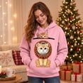 thumbnail image 5 of Hoodie with Pet Pouch for Women Men Pet Carrier Casual Oversized Kangaroo Pocket Long Sleeve Pullover Sweatshirt Animal Holder Hoodie with Cat Pouch Dog Carrier Sweatshirt, 5 of 8