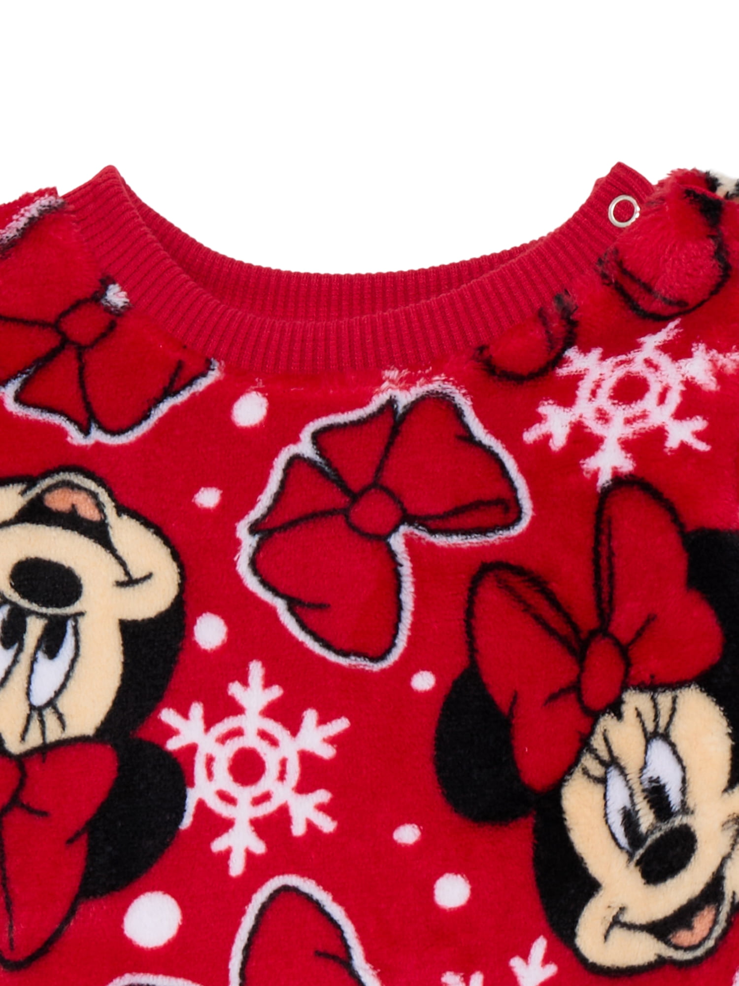 Minnie Mouse Toddler Girls Plush Print Sweatshirt and Pants Set, 2-Piece, Sizes 12M-5T