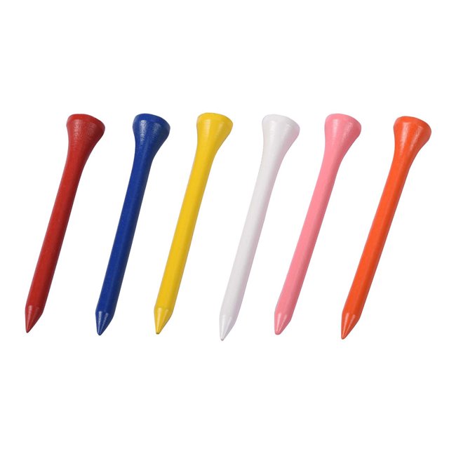 Visland 100 Pcs Golf Tees Reduce Friction Side Spin Wooden Golf Tees Golf Accessory to Improve Distance And Accuracy