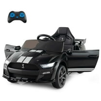 Costway 12V Licensed Ford Mustang Shelby GT500 Kids Ride on Car with Remote Control Black
