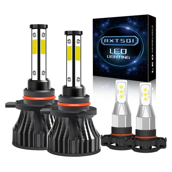 4x LED 9012 Headlight 5202 Fog Light Bulbs for GMC Sierra 2500 3500 HD 2015