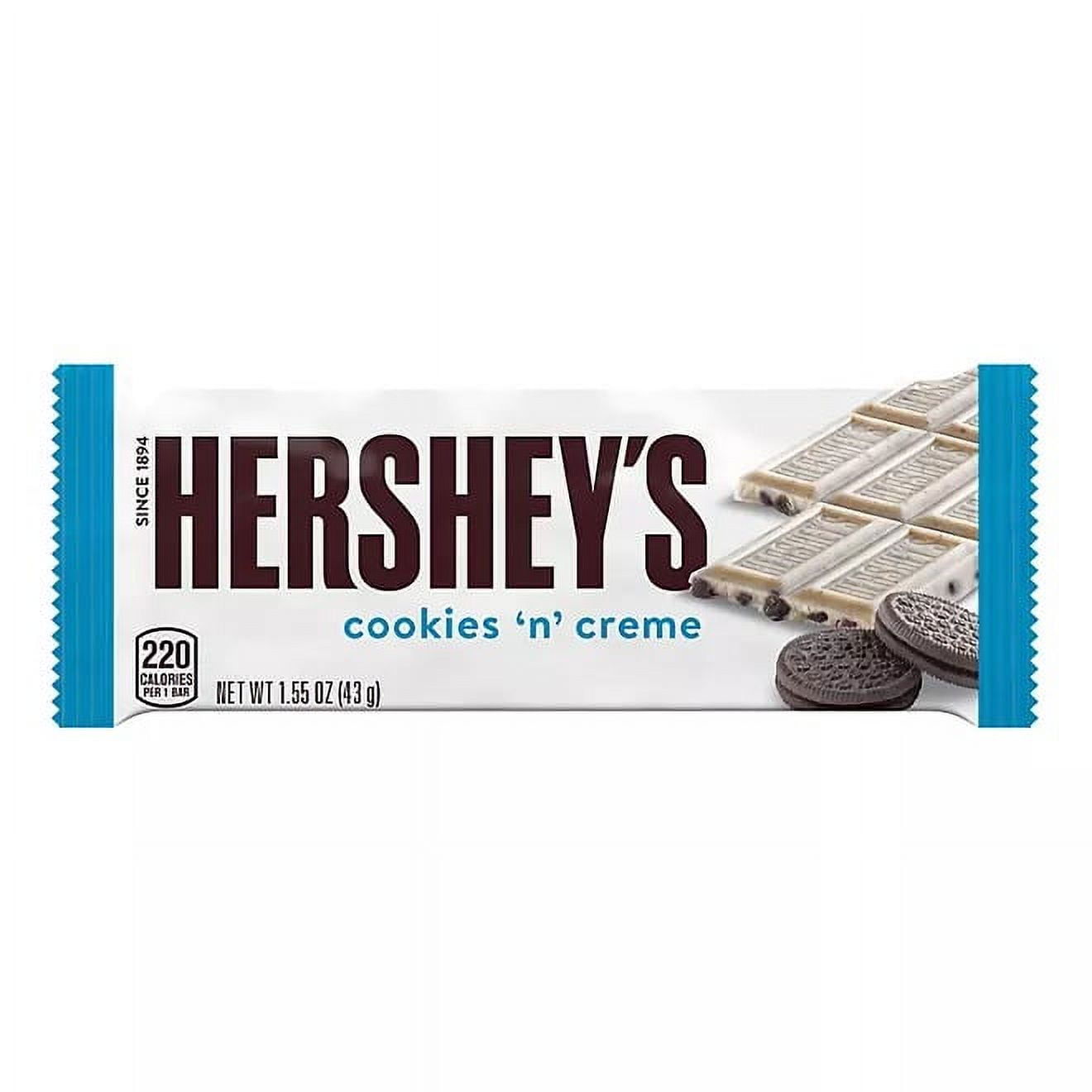 Hershey's Cookies 'n' Creme Candy, 8 Pack, 1.55 oz Bars