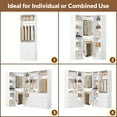 thumbnail image 3 of Homieasy 87.2" Freestanding Closet Organizer System - Modular L-Shaped Design,Reversible, 6 Drawers & 4 Hanging Rods, 2000+ LBS Capacity,3 Sets,White, 3 of 7