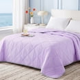 thumbnail image 2 of WISHEAD Cooling Blanket, Cooling Comforter for Hot Sleepers, Double-Sided Lightweight Summer Bedding, Soft Breathable All-Season Quilt, (Light Purple, 39.5" x 59"), 2 of 8