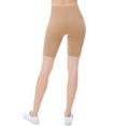 thumbnail image 4 of Made by Olivia Women's Solid Seamless Ribbed Knee Biker Shorts with Band Waist, 4 of 6