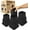 Black, variant on Home Intuition Bed Risers Heavy Duty Adjustable Bed Furniture Riser 3, 5 or 8.7-Inch, 4 Pack, 8-Piece Set, Black